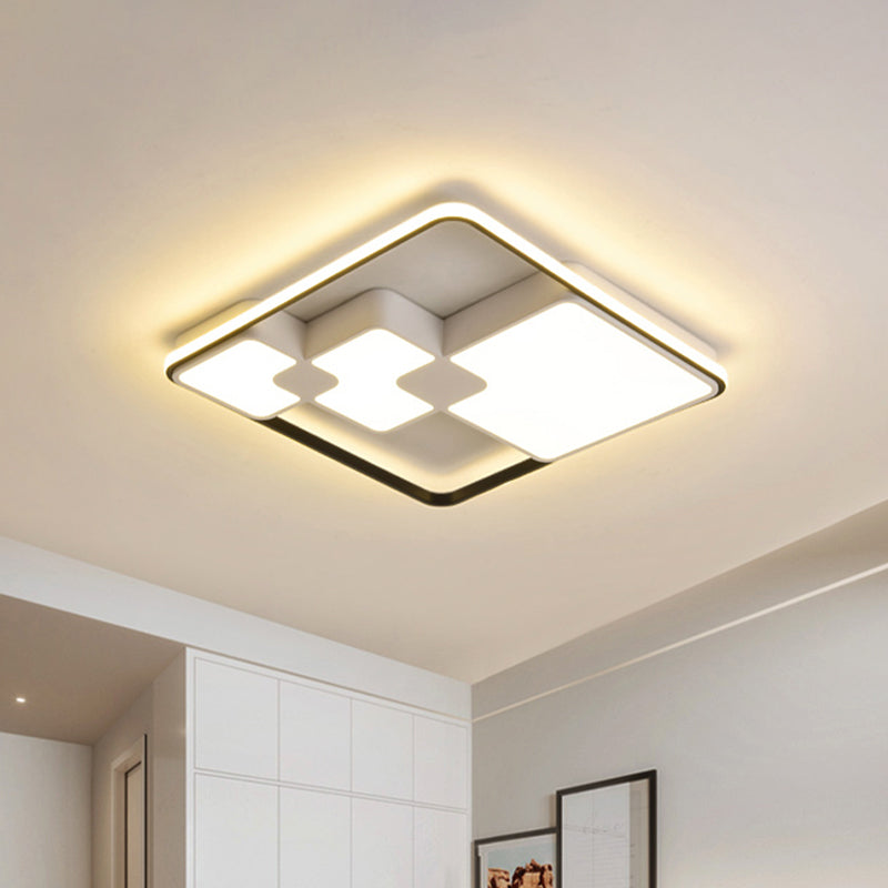Nordic Style Acrylic Led Ceiling Light - Warm/White Lighting 18’/23.5’ Width