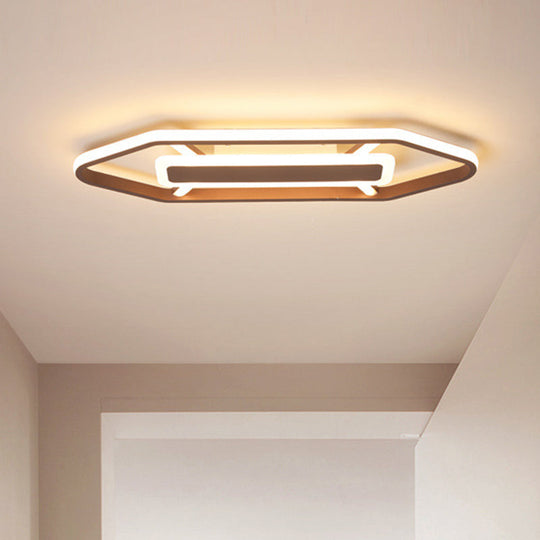 Nordic Iron Led Flush Lighting For Bedroom In Warm/White Light (23.5 31.5 39 W)