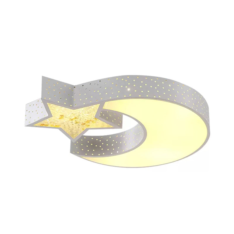 Hollow Star Moon Led Ceiling Light For Kids Study Room