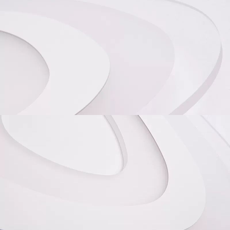 Modern White Acrylic Led Ceiling Mount Light - Triangle Design For Dining Room