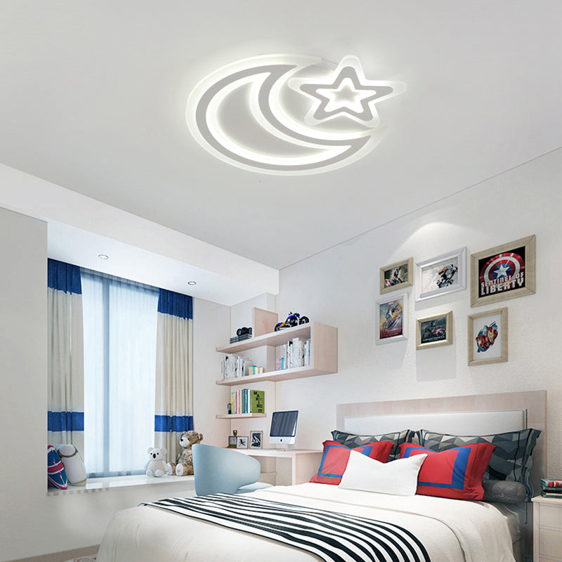 Contemporary Led Flush Ceiling Light: Slim Panel Lamp For Living Room In White Acrylic