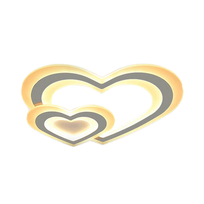 Contemporary Led Flush Ceiling Light: Slim Panel Lamp For Living Room In White Acrylic