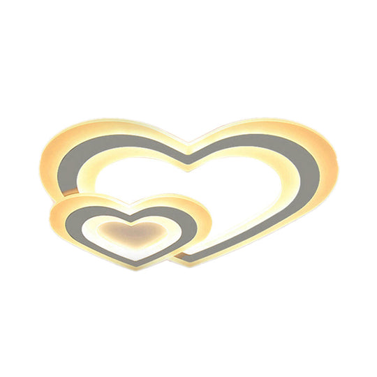 Contemporary Led Flush Ceiling Light: Slim Panel Lamp For Living Room In White Acrylic