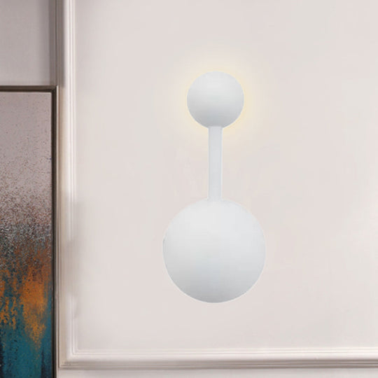 Modern Molecular Acrylic Wall Sconce For Bedroom With 1/2 Lights White Reading Lamp In Warm/White