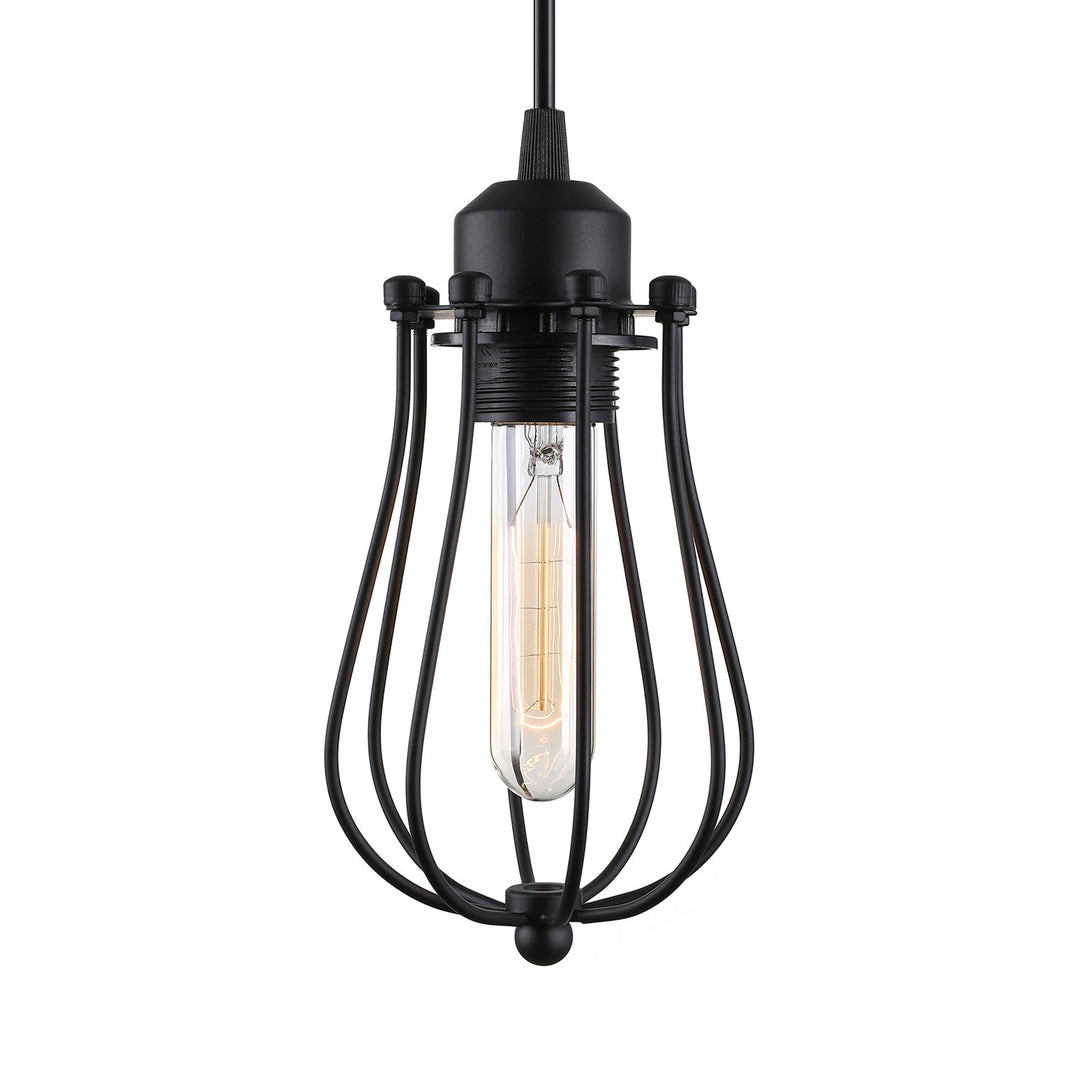 Industrial Metal Pendant Light With Teardrop Shade - Brass/White/Black