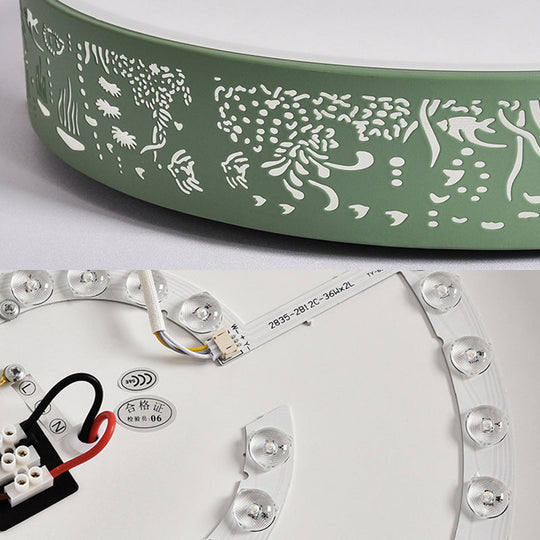 City View Macaron Loft Slim Drum Led Flush Ceiling Light: Stylish Acrylic Lamp For Nursing Room