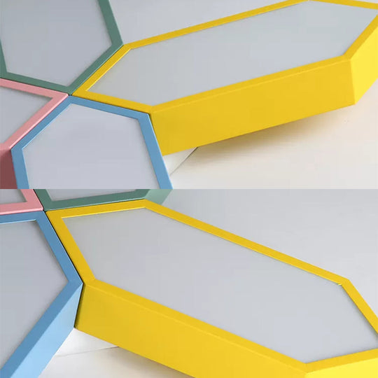 Nordic Led Cross Ceiling Lamp For Study Room And Kindergarten