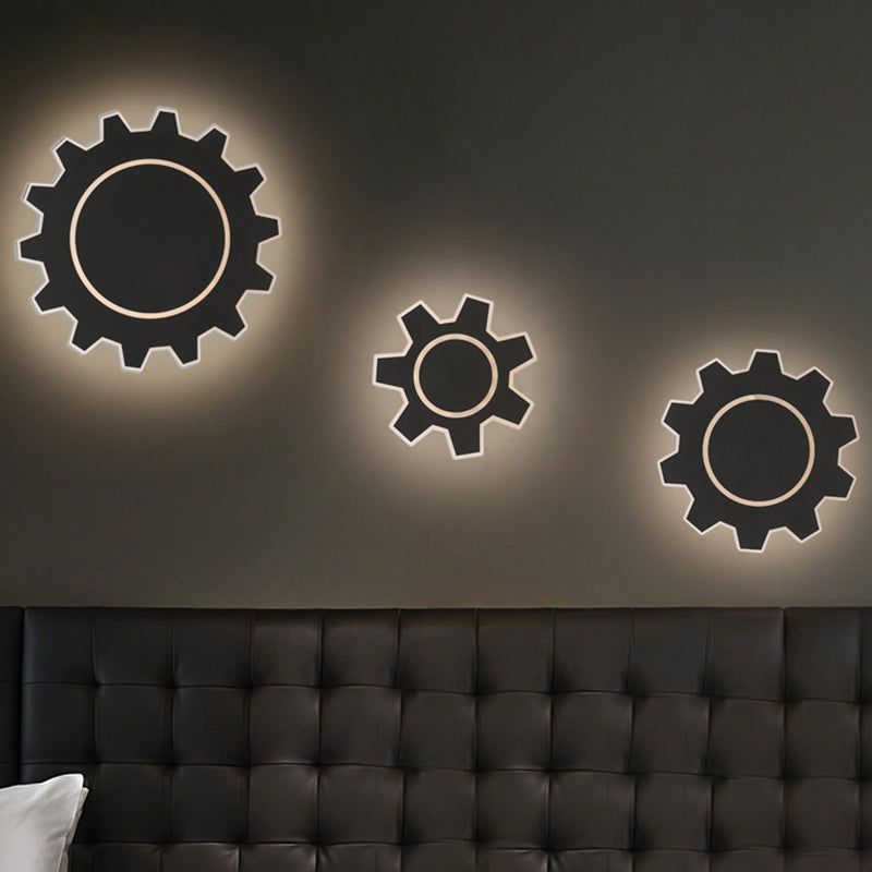 Minimalistic Led Wall Sconce: Acrylic Black/White Finish Warm/White Light