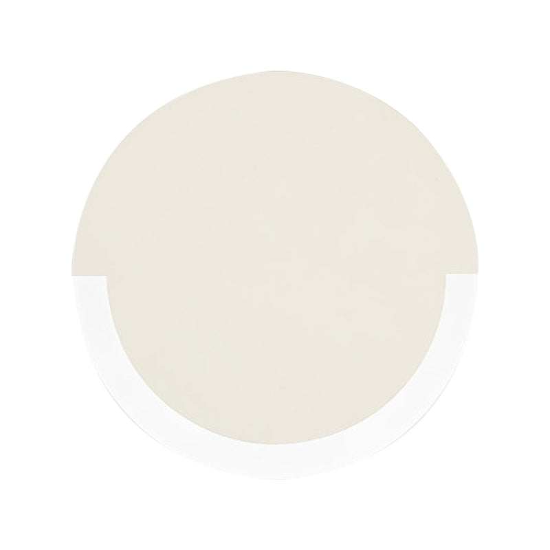 White And Gold Round Acrylic Led Wall Sconce For Bedroom - Warm/White Light