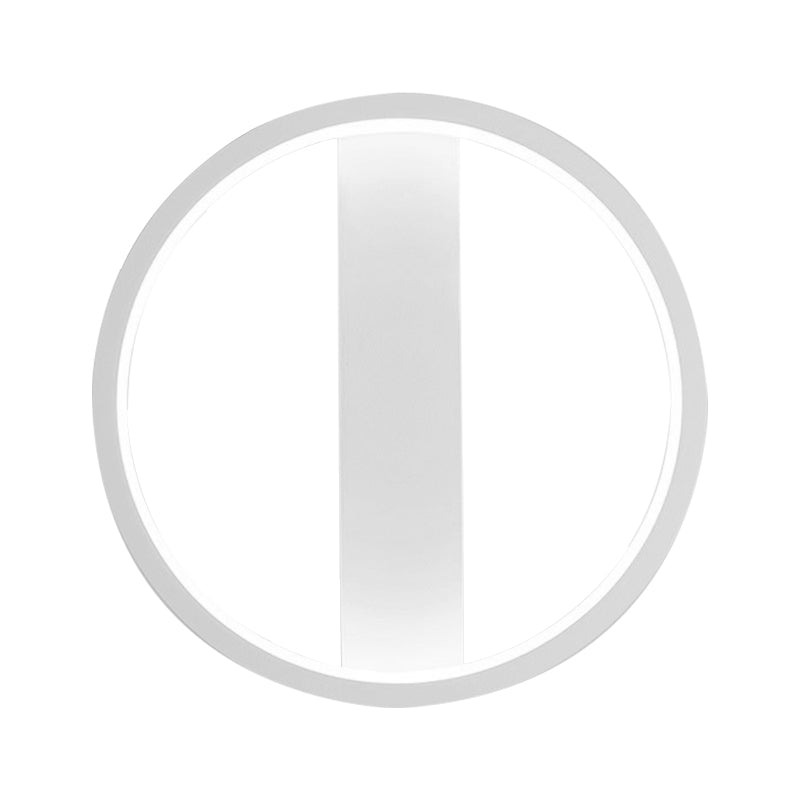 Led Wall Sconce With Acrylic Shade: Simple Style White Round/Square Design Warm/White Light