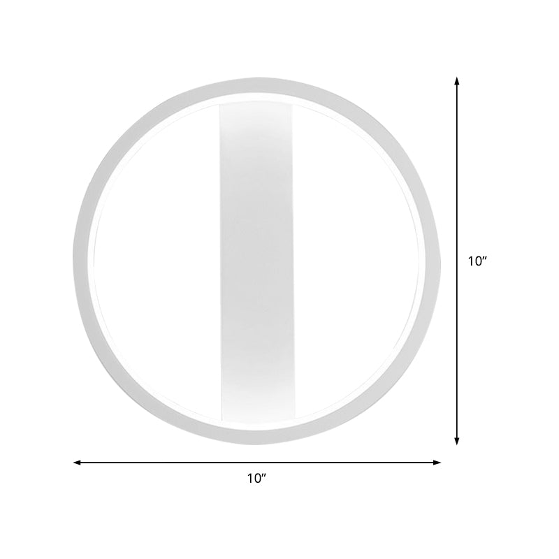 Led Wall Sconce With Acrylic Shade: Simple Style White Round/Square Design Warm/White Light