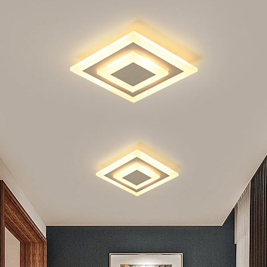 Led Corridor Ceiling Lamp - Modern Flushmount Lighting In White/Coffee With Warm/White/Natural