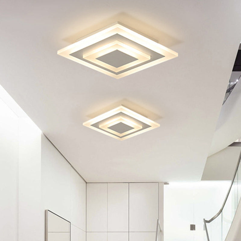Led Corridor Ceiling Lamp - Modern Flushmount Lighting In White/Coffee With Warm/White/Natural