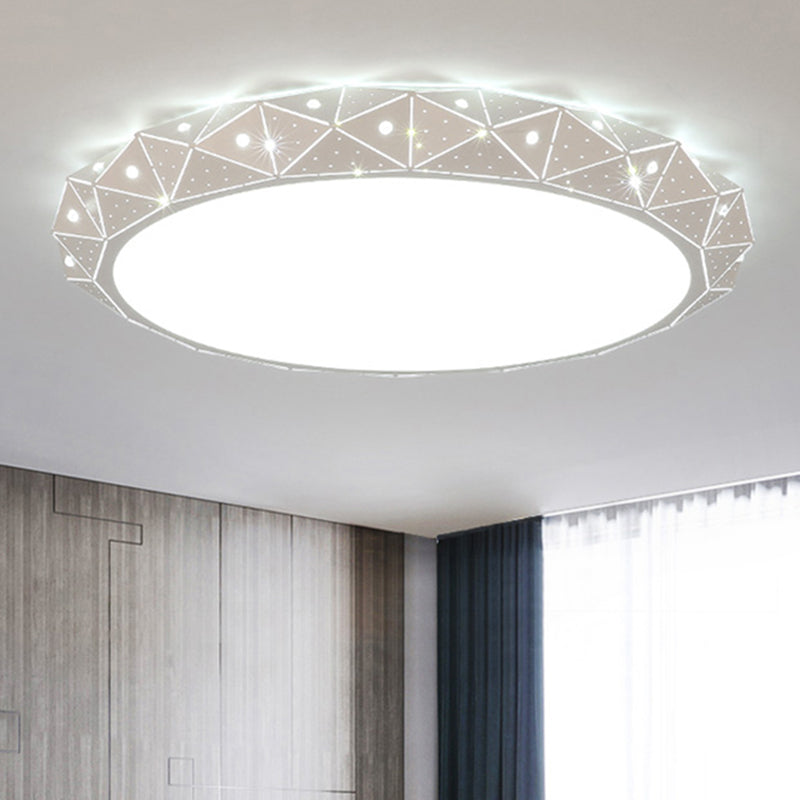 18’/25.5’ Round Led Flush Mount Ceiling Lamp In Warm/White Light With Acrylic Design