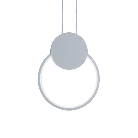 Modern Round Acrylic White/Black Led Hanging Bedside Light Fixture White/Warm
