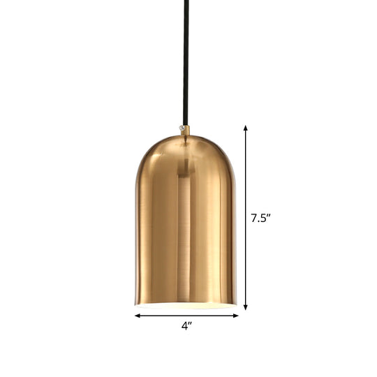 Post Modern 1-Head Gold Bell Pendant Light Fixture - Stylish Metal Shade For Dining Table