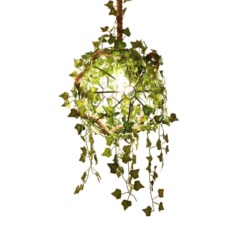 Industrial Black Metal Ceiling Pendant Light Fixture - 1 Head Hanging Lamp For Restaurants