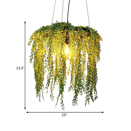 Vintage Metal 1-Head Black Led Pendant Lamp For Plant Restaurant Hanging Design With Down Lighting