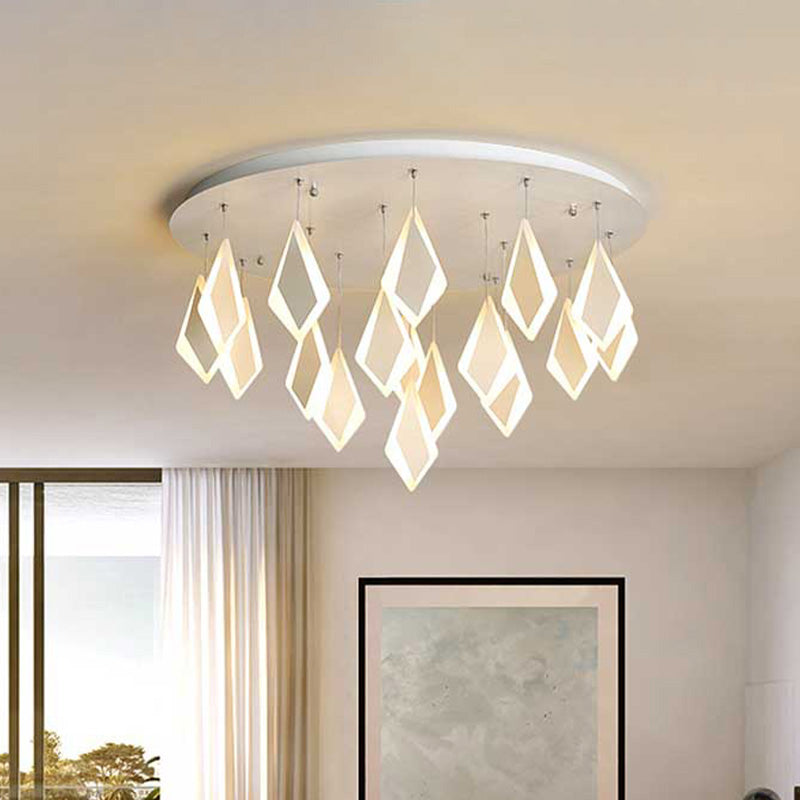 Contemporary Led Acrylic Flush Mount Bedroom Ceiling Light - Warm/White 19’/27’/31.5’ Wide