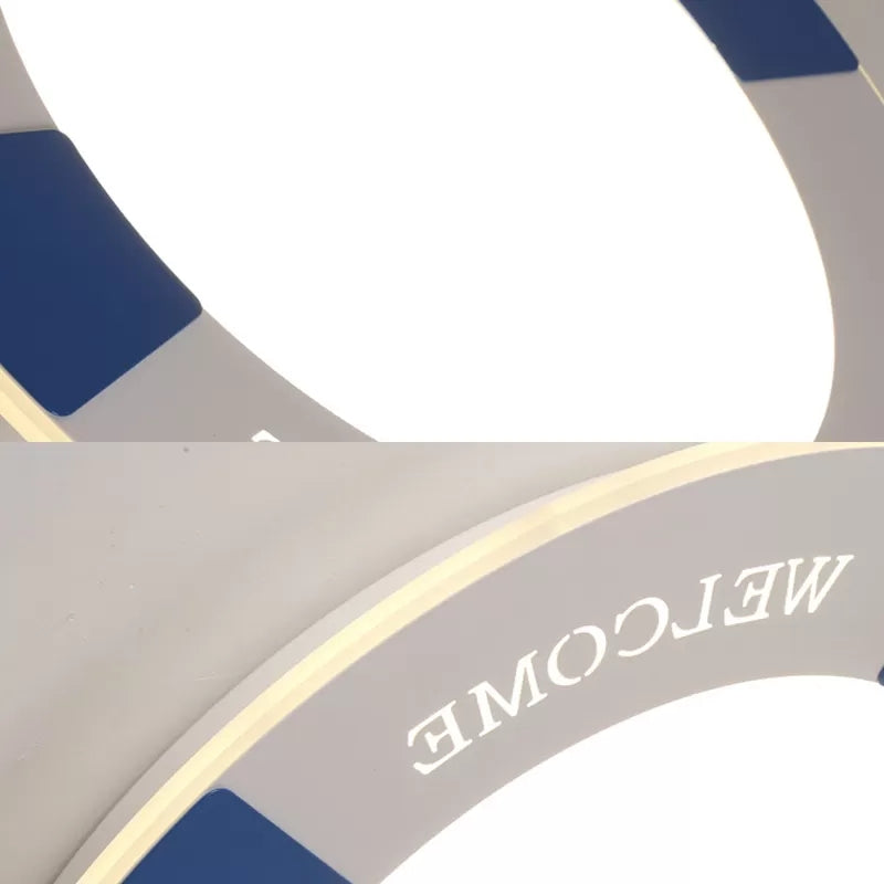 Cartoon Led Flush Mount Ceiling Light For Child’s Bedroom Swim Ring