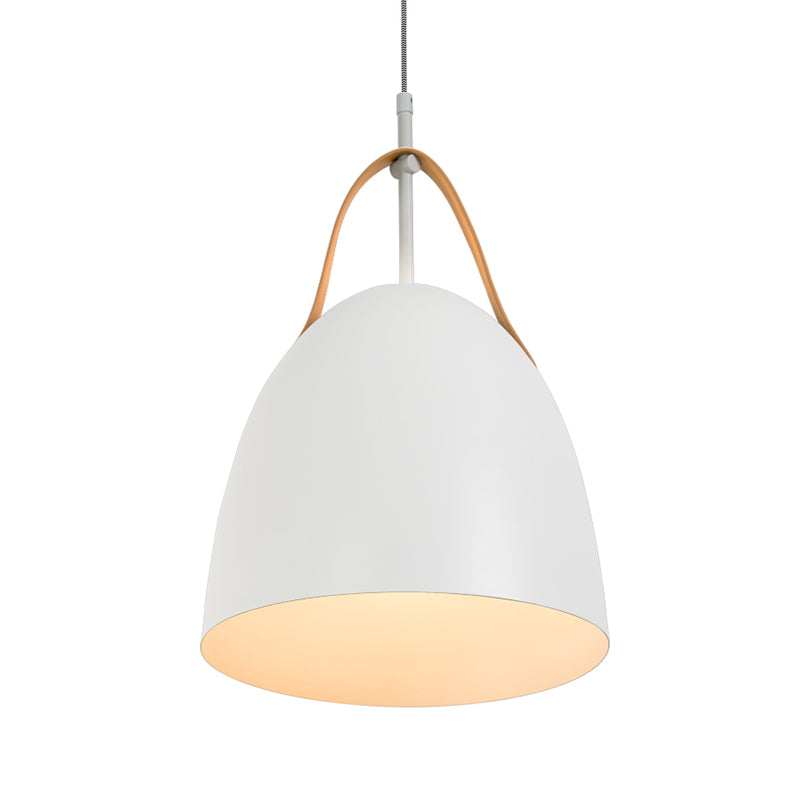 Metallic 1-Head Dome Down Lighting Ceiling Lamp In Green/White/Grey For Living Room