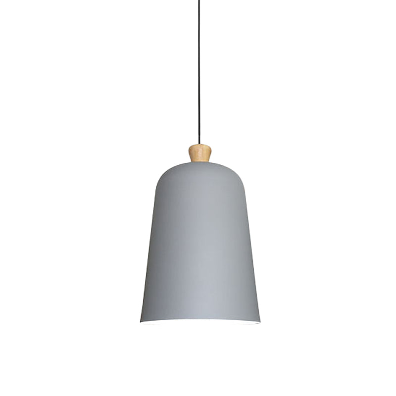 Modern Bell Pendant Lamp With Pink/Grey/Black Design For Dining Room Ceiling Lighting