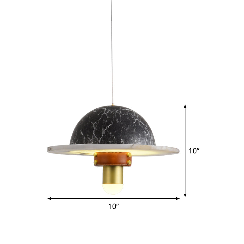 Modern Black Airship Led Pendant For Bedroom Ceiling