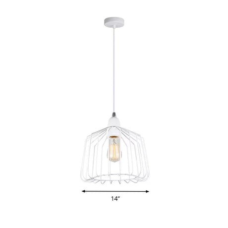 White Minimalist Metallic Pendulum Light: Stylish 1-Light Hanging Lamp Kit For Bedrooms