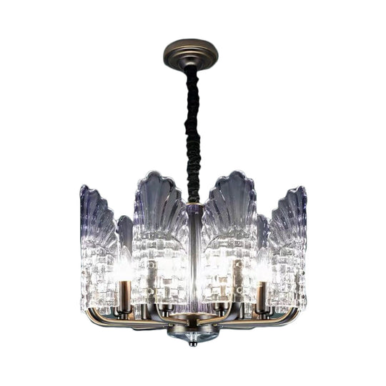 Contemporary Crystal & Metal Chandelier Lighting - Brass Finish 8/9/10 Lights