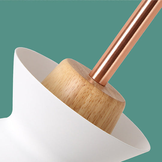 Modern Metal Pendant Light With Colorful Bowl Shade For Dining Table