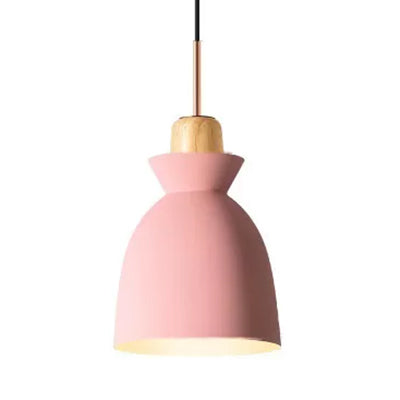 Contemporary Gray/White Bell Shade Pendant Ceiling Lamp - Metallic Indoor Hanging Light With 1 Bulb