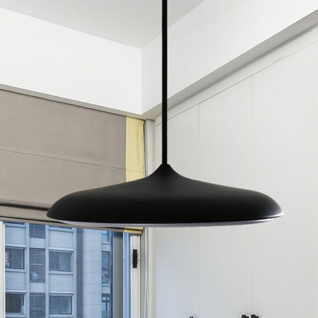 Modern Metal Pendant Light With White/Pink/Yellow Shade - 10/16 Diameter Warm/White Lighting