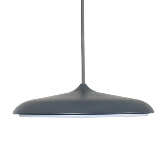 Modern Metal Disk Ceiling Pendant Light - 10’/16’ Diameter 1 White/Pink/Yellow Warm/White