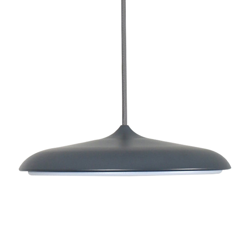 Modern Metal Pendant Light With White/Pink/Yellow Shade - 10/16 Diameter Warm/White Lighting