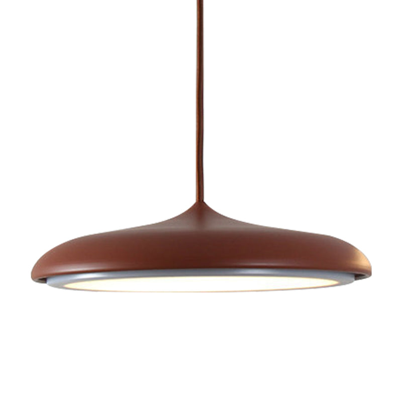 Modern Metal Disk Ceiling Pendant Light - 10’/16’ Diameter 1 White/Pink/Yellow Warm/White