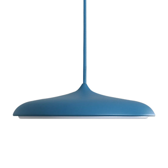 Modern Metal Pendant Light With White/Pink/Yellow Shade - 10/16 Diameter Warm/White Lighting