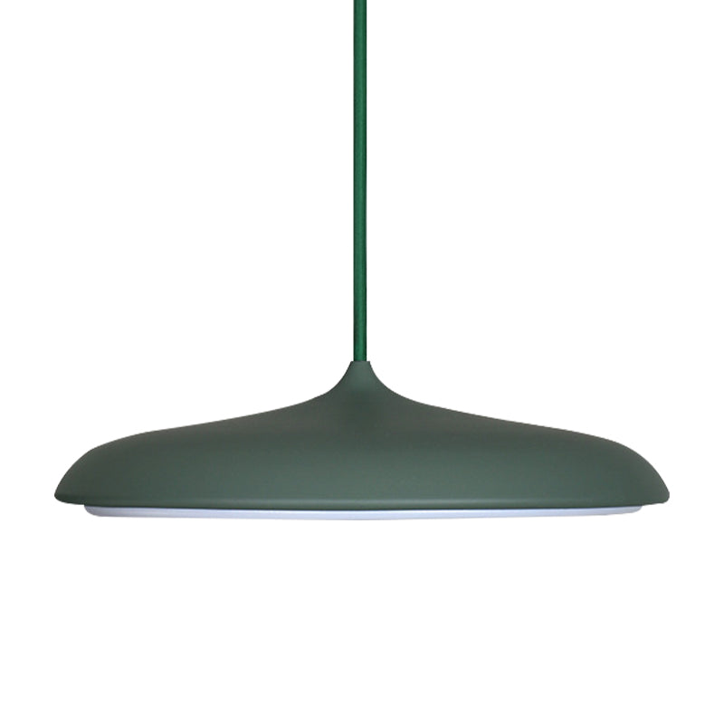 Modern Metal Disk Ceiling Pendant Light - 10’/16’ Diameter 1 White/Pink/Yellow Warm/White