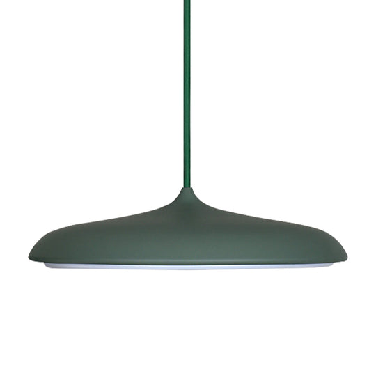 Modern Metal Disk Ceiling Pendant Light - 10’/16’ Diameter 1 White/Pink/Yellow Warm/White