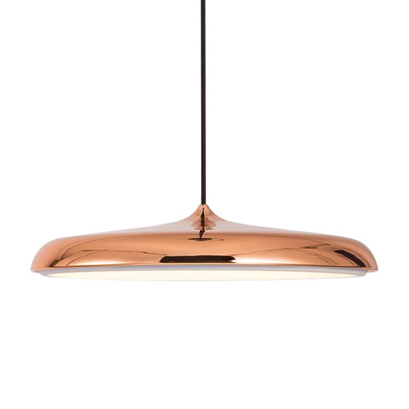 Modern Metal Pendant Light With White/Pink/Yellow Shade - 10/16 Diameter Warm/White Lighting