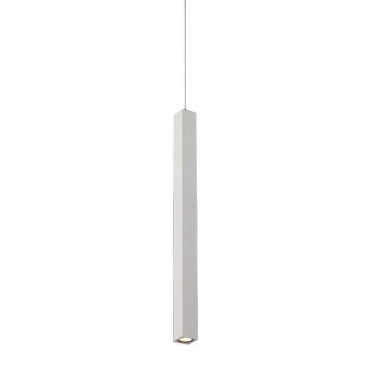 Modern Cuboid Metal Ceiling Light - Black/White Single Head Led Pendant Fixtures For Living Room
