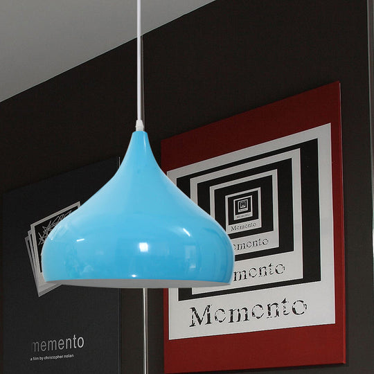 12.5/16.5 Wide Dome Pendant Lighting Modern Iron Hanging Light - 1 Black/White/Red

Note: Although