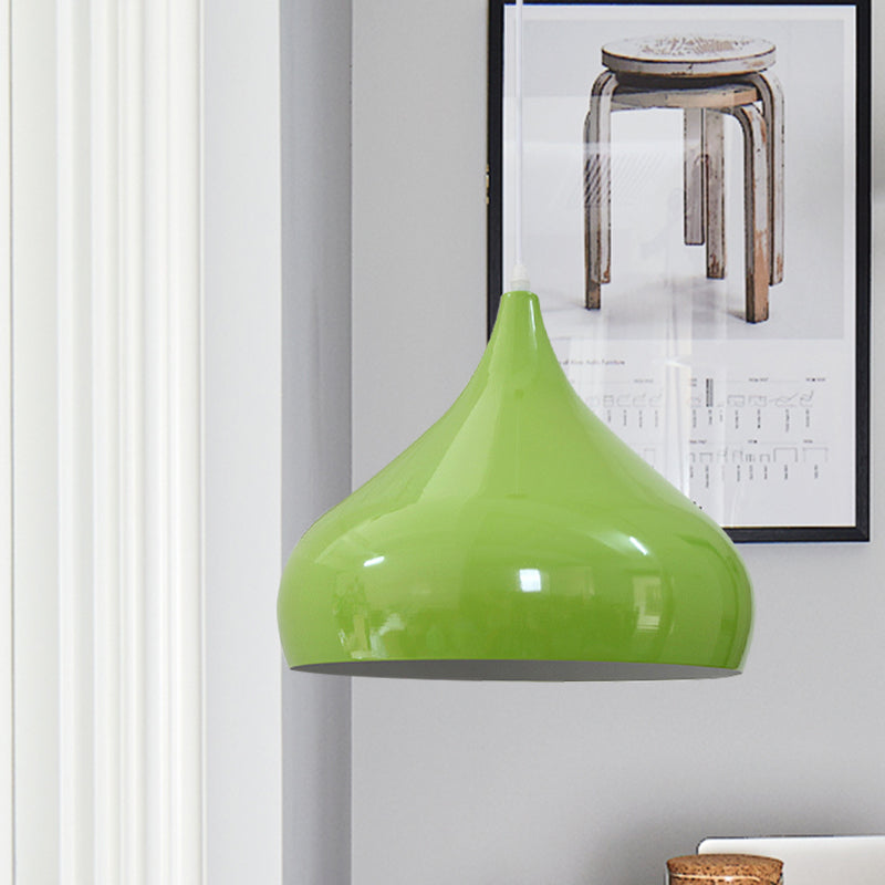 12.5/16.5 Wide Dome Pendant Lighting Modern Iron Hanging Light - 1 Black/White/Red

Note: Although