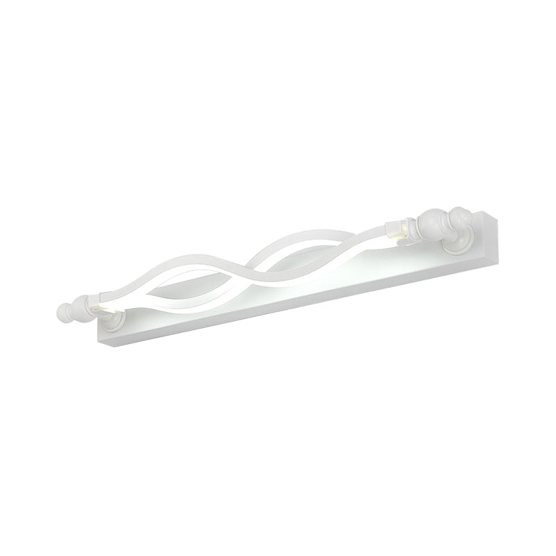 Modern Twist Acrylic 1-Light Led Vanity Sconce - Warm/White/Natural Light 20.5/24 Wide