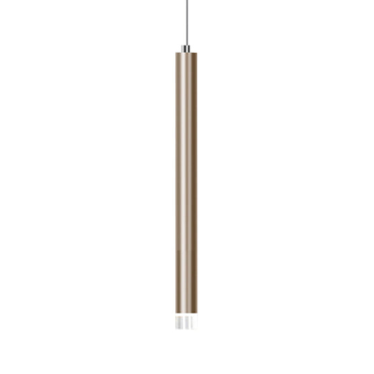 Modern Metal Flute Pendant Light - 1 Head Gold Led For Bar Counter Warm/White 12/19.5/23.5 Height