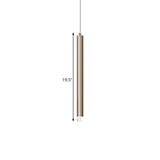 Modern Metal Flute Pendant Light - 1 Head Gold Led For Bar Counter Warm/White 12/19.5/23.5 Height