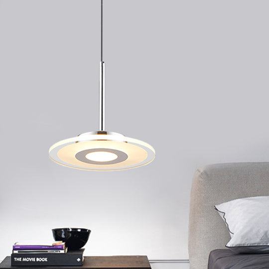 Ultrathin Acrylic Island Pendant Led Light In Warm/White/Natural