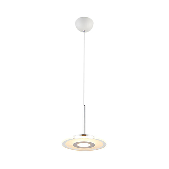 Ultrathin Acrylic Island Pendant Light: Simple Led Fixture In Warm/White/Natural Light