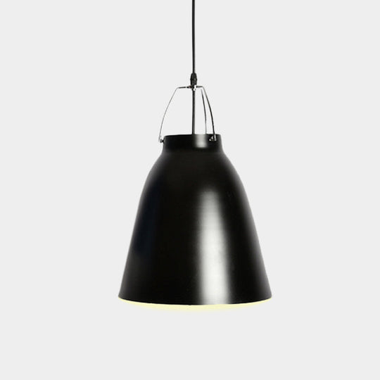 Black/White Modern Bell Pendant Light Fixture For Dining Room