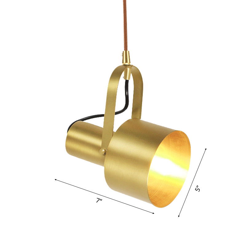 Adjustable Metal Ceiling Pendant Light Fixture - Retro Stylish 4’/5’ Dia Brushed Brass Living