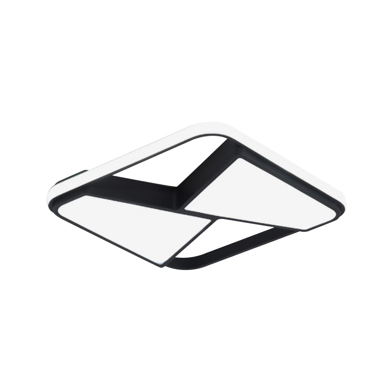 Nordic Style Led Ceiling Light In Black/White – Warm/White Lighting